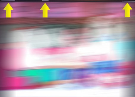 TV overscan white dashes dots lines closed captioning data