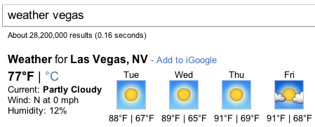 google weather search