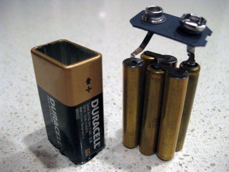 inside 9 volt battery